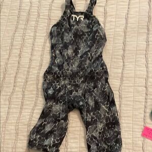 TYR Black and Gray tech suit